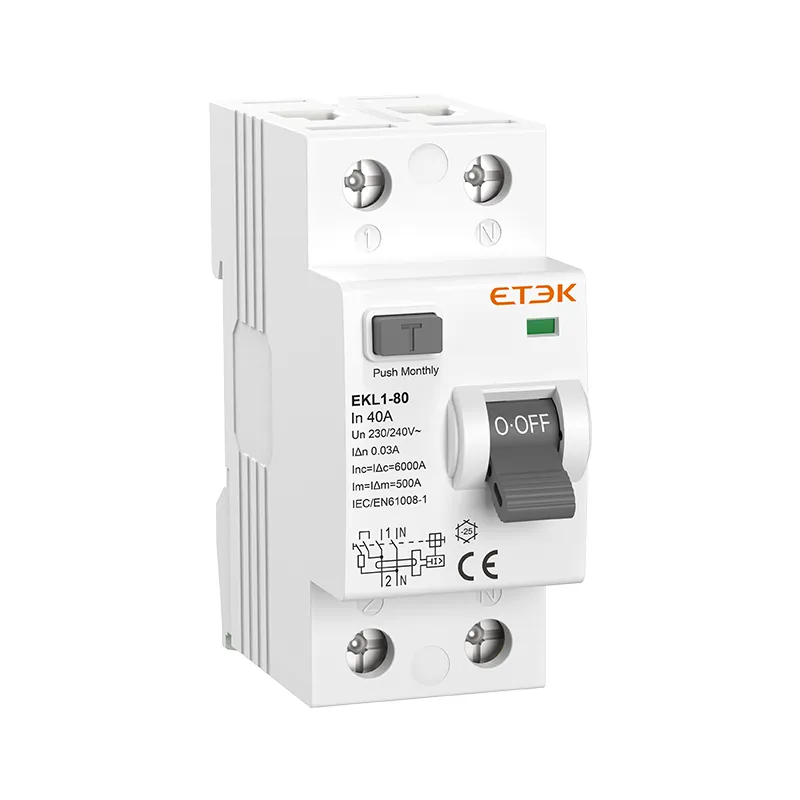 EKL1-80 — 25~80A Residual Current Circuit Breaker (RCCB)