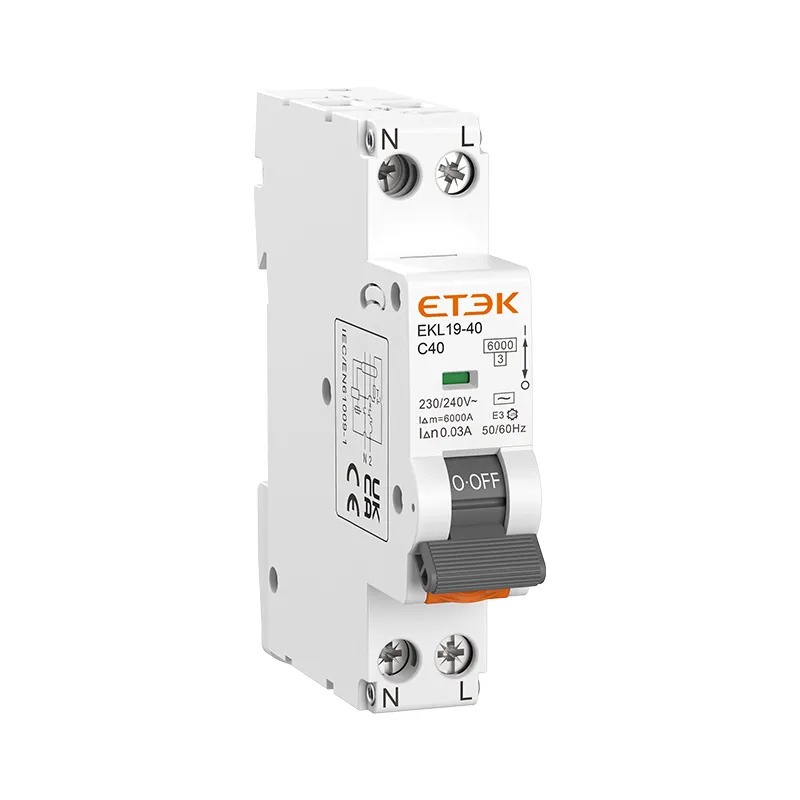 EKL19-40 — Residual Current Circuit Breaker with Overcurrent Protection (RCBO)