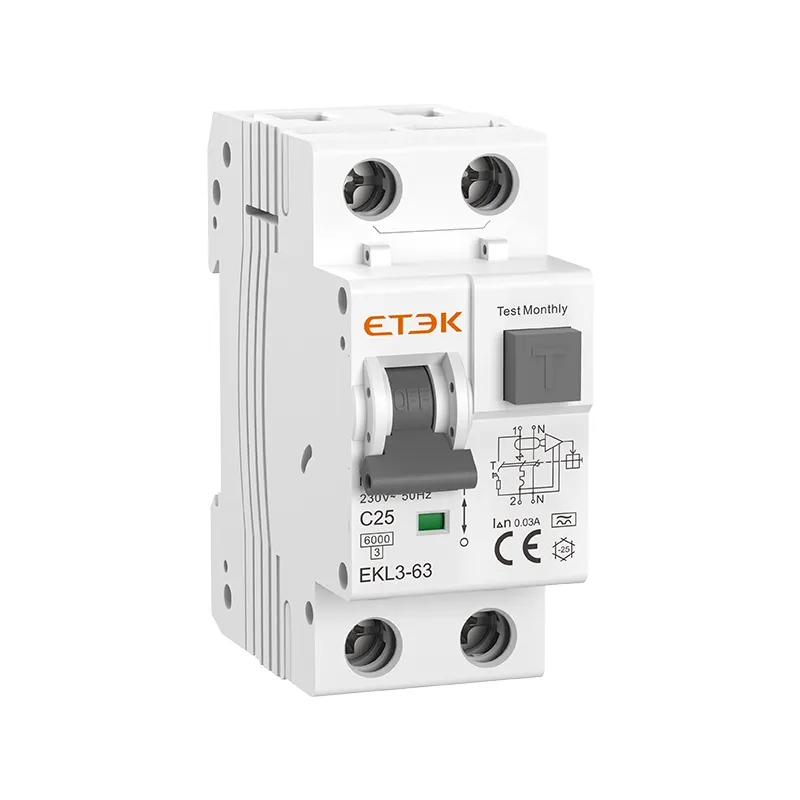 EKL3-63 — Electronic Type Residual Current Circuit Breaker with Overcurrent Protection (RCBO)