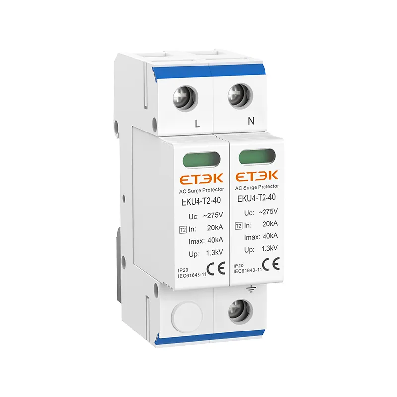 EKU4-T2-40 — Type 2 AC SPD, Imax 40kA, Class II AC Surge Protection Device
