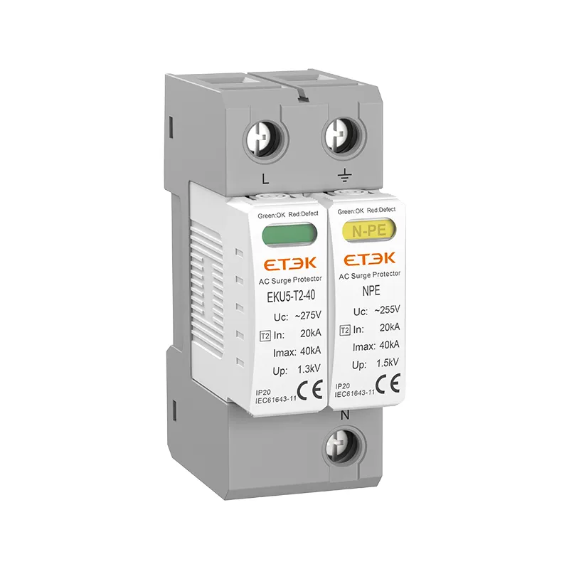 EKU5-T2-40 — Type 2 AC SPD, Imax 40kA, Class II Surge Protective Device
